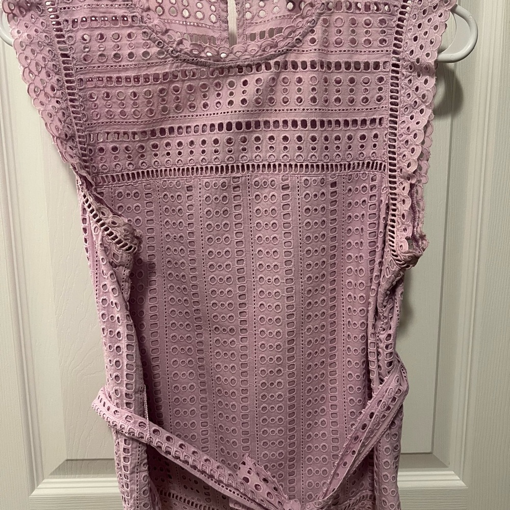 Banana Republic Pink Sleeveless Ruffled Blouse